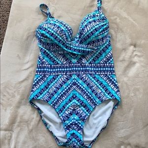 Lands End one piece bathing suit.